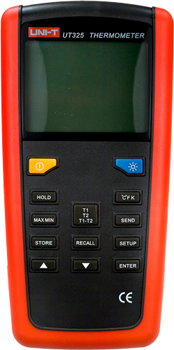 UT325 Термометр контактный -250 ~ 1372°C ±(0,2% 0,6°C) 2 канала