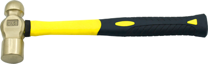 YT-68670 Молоток искробезопасный с круглым бойком и фибергласовой ручкой 0,23 кг Al-Cu