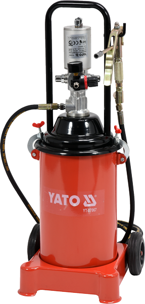 YT-07067 Нагнетатель для смазки пневматический 12 литров 300-400 бар