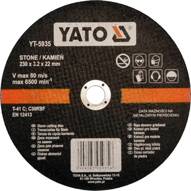YT-5935 Диск отрезной по бетону 230*3,2*22,2 мм