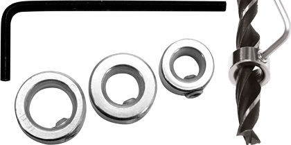 YT-44100 Комплект ограничителей длины сверления, 3 предмета