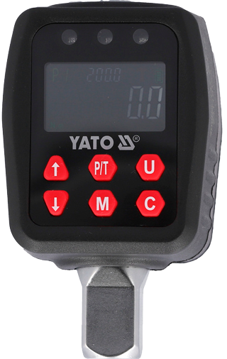 YT-07535 1/2" Динамометрический адаптер электронный 10-200 Н/м с переходниками на 1/4" и 3/8"