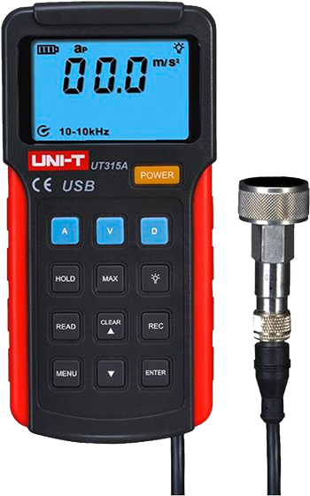 UT315A Виброметр 10Гц ~ 10кГц, 0,1-200м²/с