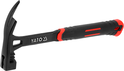 YT-45744 Молоток кровельный с двухзубым когтем с металлической ручкой 450 гр